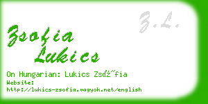 zsofia lukics business card